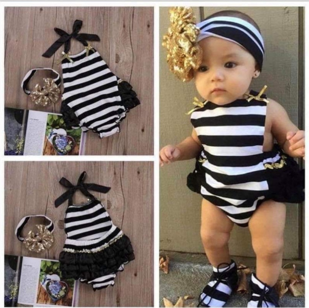 Girls Stripe Romper